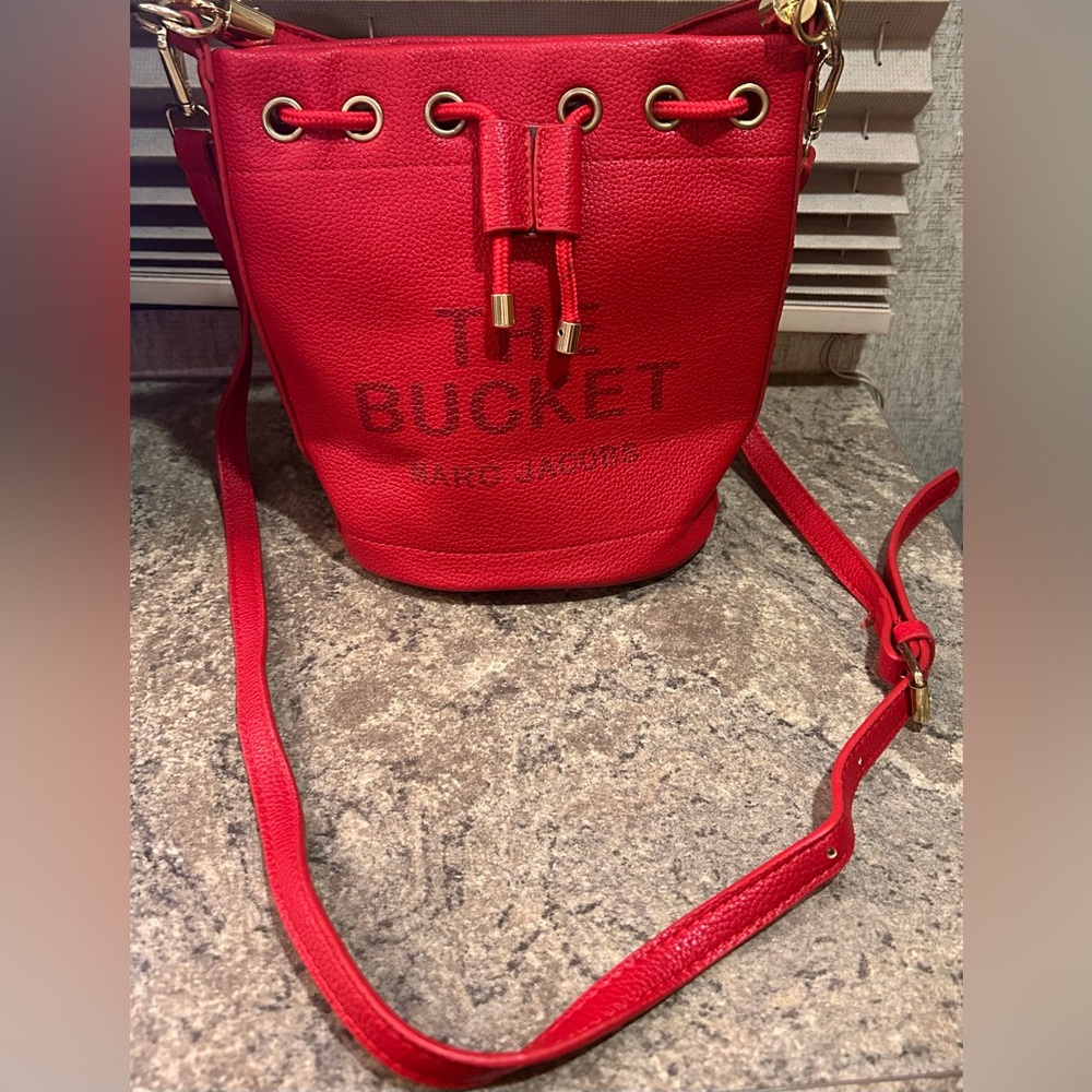 Red Bucket Bag Purse